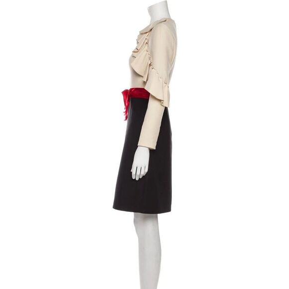 NWT. 3K Gucci Silk-Wool Sculpted Sleeve Dress Size: XS | US2, IT38 - Picture 8 of 15